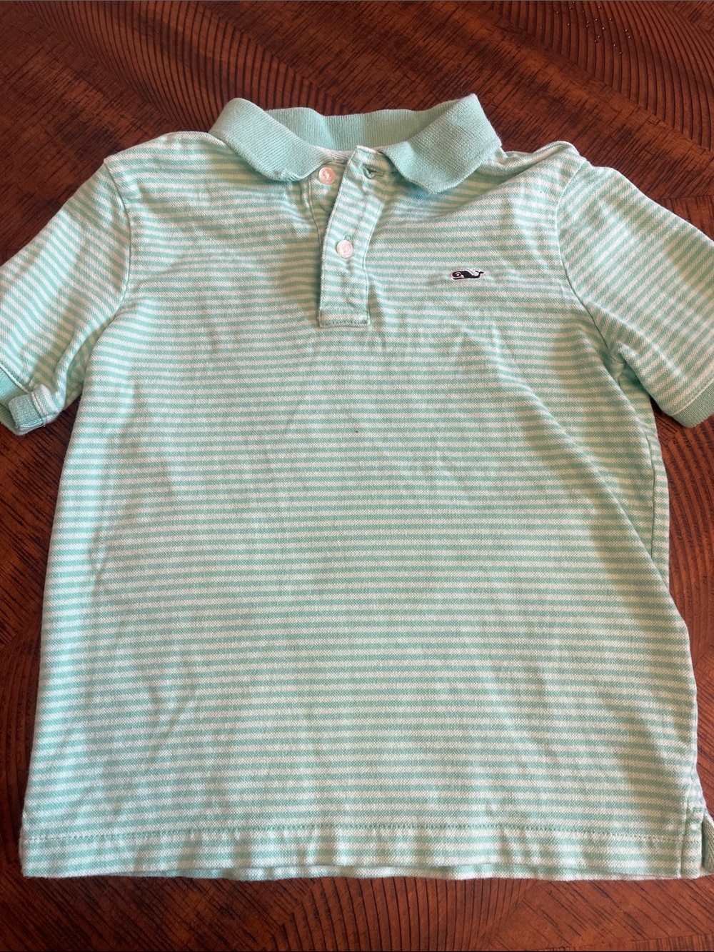 Vineyard Vines Toddler Mint & White Striped Polo